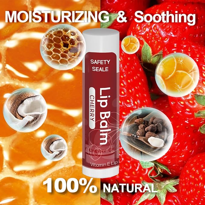 84 Pack Natural Lip Balm Bulk with Vitamin E and Coconut Oil - Moisturizing, Sootand cracked Lips, Mini Chap Stick Gifts for Kids Women Men- 14 Flavors - Non-GMO