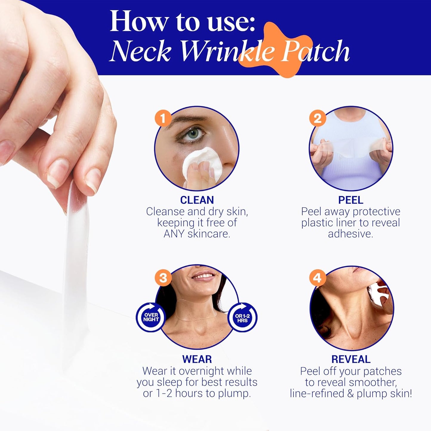 Wrinkles Schminkles Neck Wrinkle Patch - Reusable Silicone Smoothing Pads, Sensitively Formulated Wrinkle Patches. Reduce Wrinkles - Innovative Wrinkle Treatment - Targeting Neck Wrinkles (1 Pack)