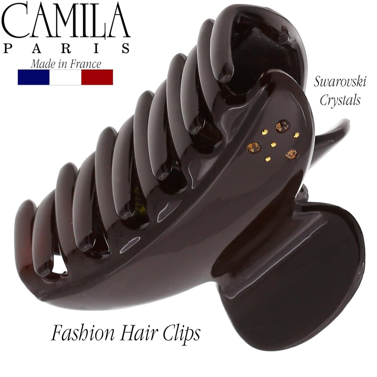 Camila Paris CP3425 French Hair Clip for Women, Girls Hair Claw Clips Jaw for Thick Hair for Long Curly Wavy Hair Fashion Styling Hair Accessories for Women, Strong Hold No Slip Grip, Made in France