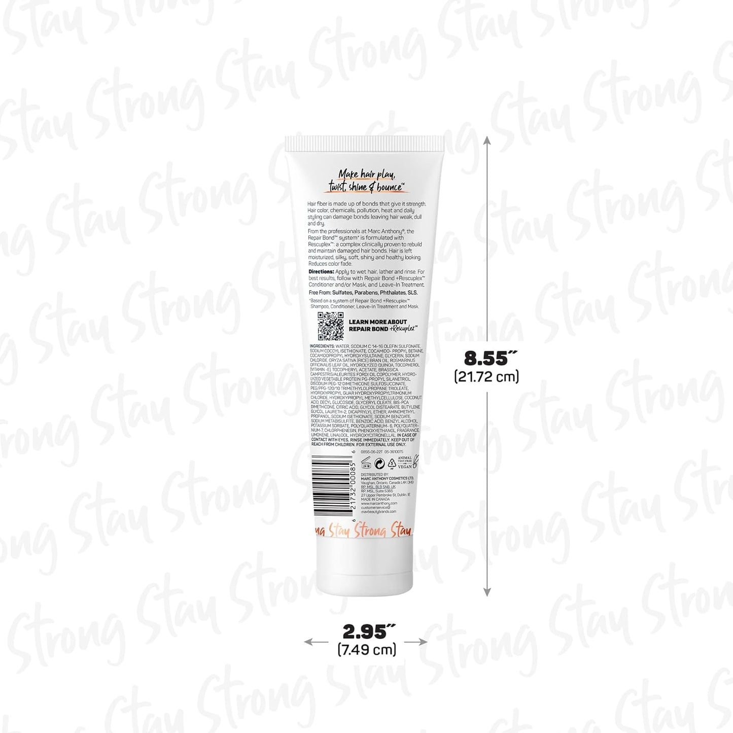 Marc Anthony Repairing Shampoo, Repair Bond +Rescuplex - Repairs, Strengthens & Maintains Bonds within Hair - Eliminates Frizz, Flyaways & Reduce Breakage - Dry & Damaged, Professional Treatment