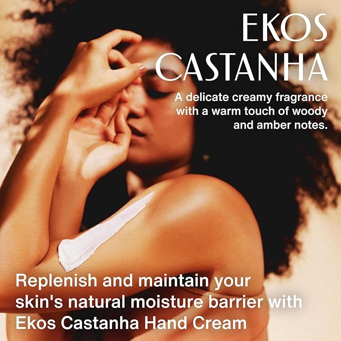 natura - Ekos Castanha (Brazil Nut) Hand Cream - Anti-Dryness Hand Balm - 24-Hour Deep Hydration Skin Moisturizer - Vegan Skin Care - Brazilian Beauty Secrets - Self Care & Body Care - 2.6oz (75g)