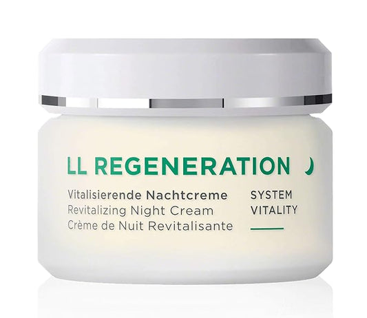 ANNEMARIE BÖRLIND - LL REGENERATION Revitalizing Night Cream - Natural Anti Aging Vitamin C, E and Retinoid Face Cream for Visibly Firmer and Wrinkle Free Skin - Step 4 of 5-1.69 Oz.