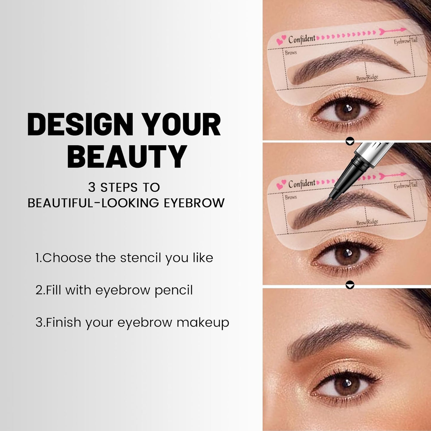 Pudaier 2 Pack 2 Fine Tip Eyebrow Pen, Waterproof Filling Faux Brow Makeup Pencils for Women with Precise Curved Brush-Tip to Fast Create Natural Hair-Like Brows, Last All-Day (Light Blonde)