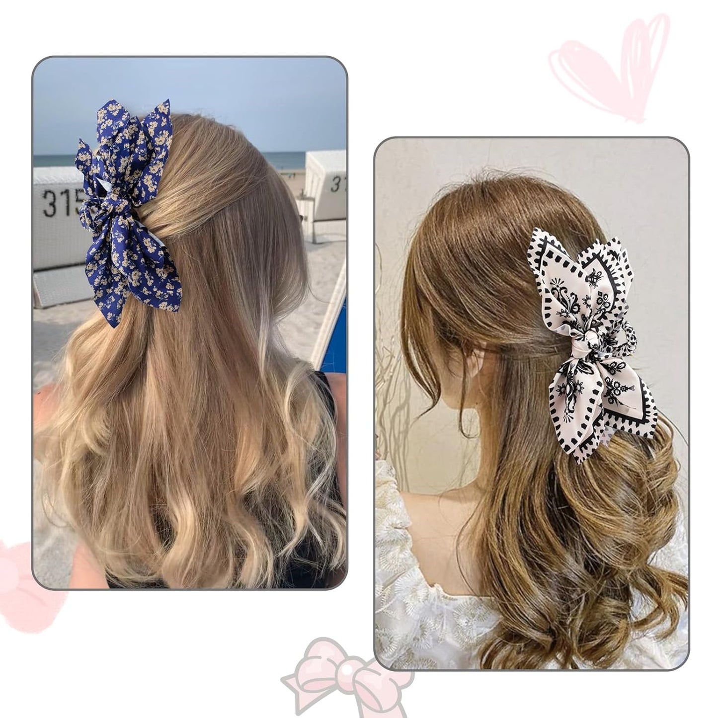 Bow Claw Clips Bow Hair Clips 2PC Big Hair Bows for Women Butterfly Styling Large Hair Clips for Thick Hair for Girls Hair Accessories for Teen