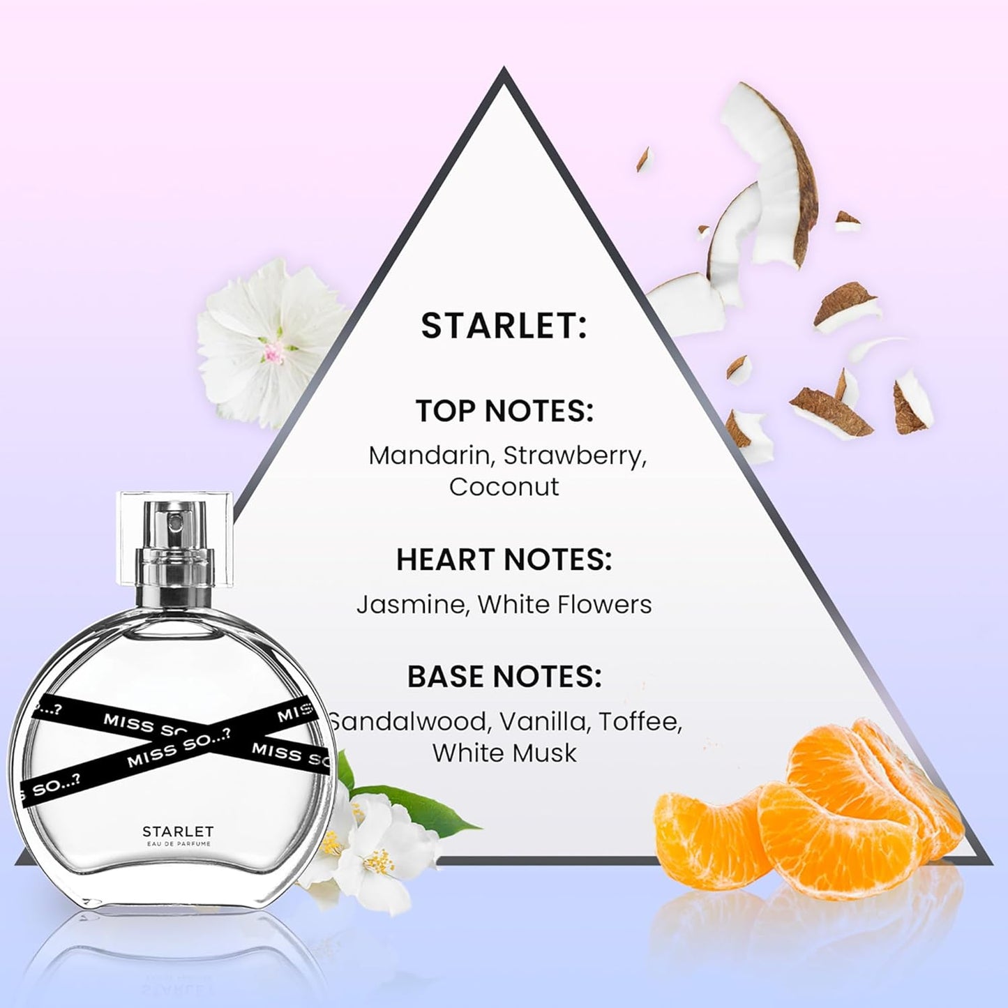 So…? Miss Set - Perfumes for Women with Floral, Fruity and Vanilla Perfume Notes - 800 Sprays - Gifts for Women - 3 pcs Gift Set