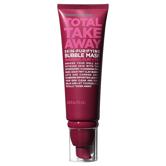 Formula 10.0.6 Total Take Away Skin-Purifying Bubble Mask (2.54 Fl. Oz.) Clay Bubble Mask that Lifts and Carries Away Impurities -Vegan, Paraben-Free, Dye-Free & Cruelty-Free