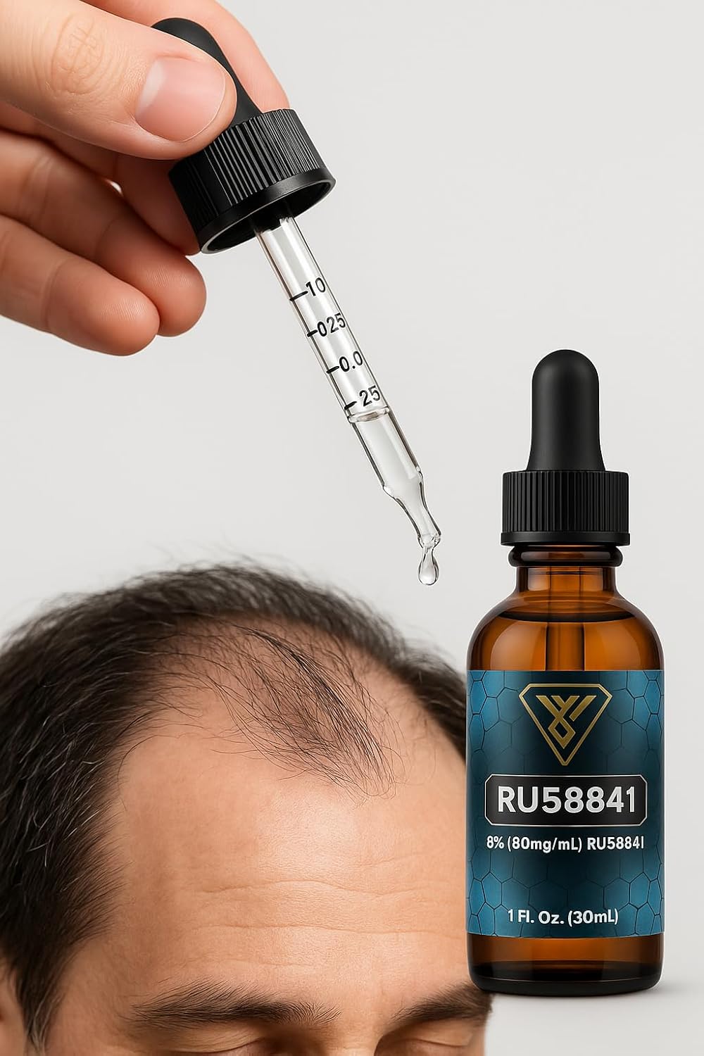 Vantanex RU-58841 8% Extra Strength Topical Hair Regrowth Solution