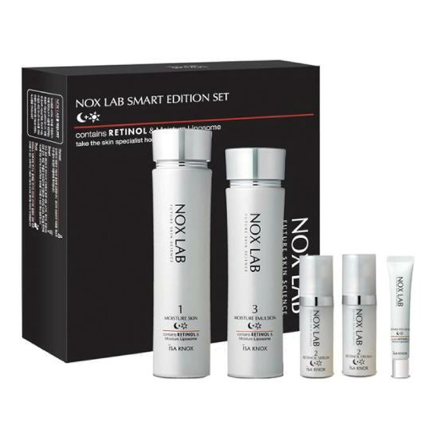 ISA KNOX Nox Lab Smart Edition Set (13.38 fl oz, Duo Set) - Korean Skincare, Anti-Aging, Hydrating & Firming Set for Wrinkle Care. with Smart Retino Formula, Retinol, Moisture Liposome
