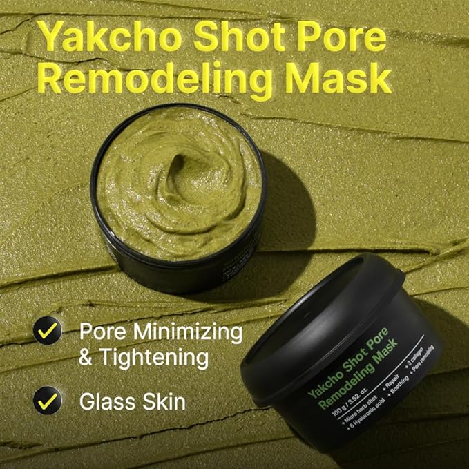 SUNGBOON EDITOR Yakcho Shot Pore Remodeling Mask | Clay Mask for Pores | Blackheand Remover | Korean Face Mask | Exfoliating Face Mask for Oily Skin | Korean Skin Care | 3.52 oz.