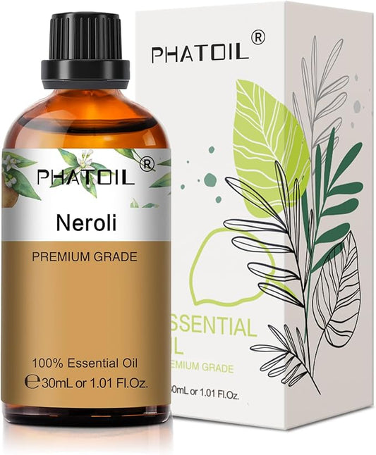 Neroli 1.01fl.oz Essential Oil, PHATOIL Pure Aromatherapy Oils for Diffuser, Humidifier, Perfect for DIY Soap, Candle, Bath Bombs Making(30ml)