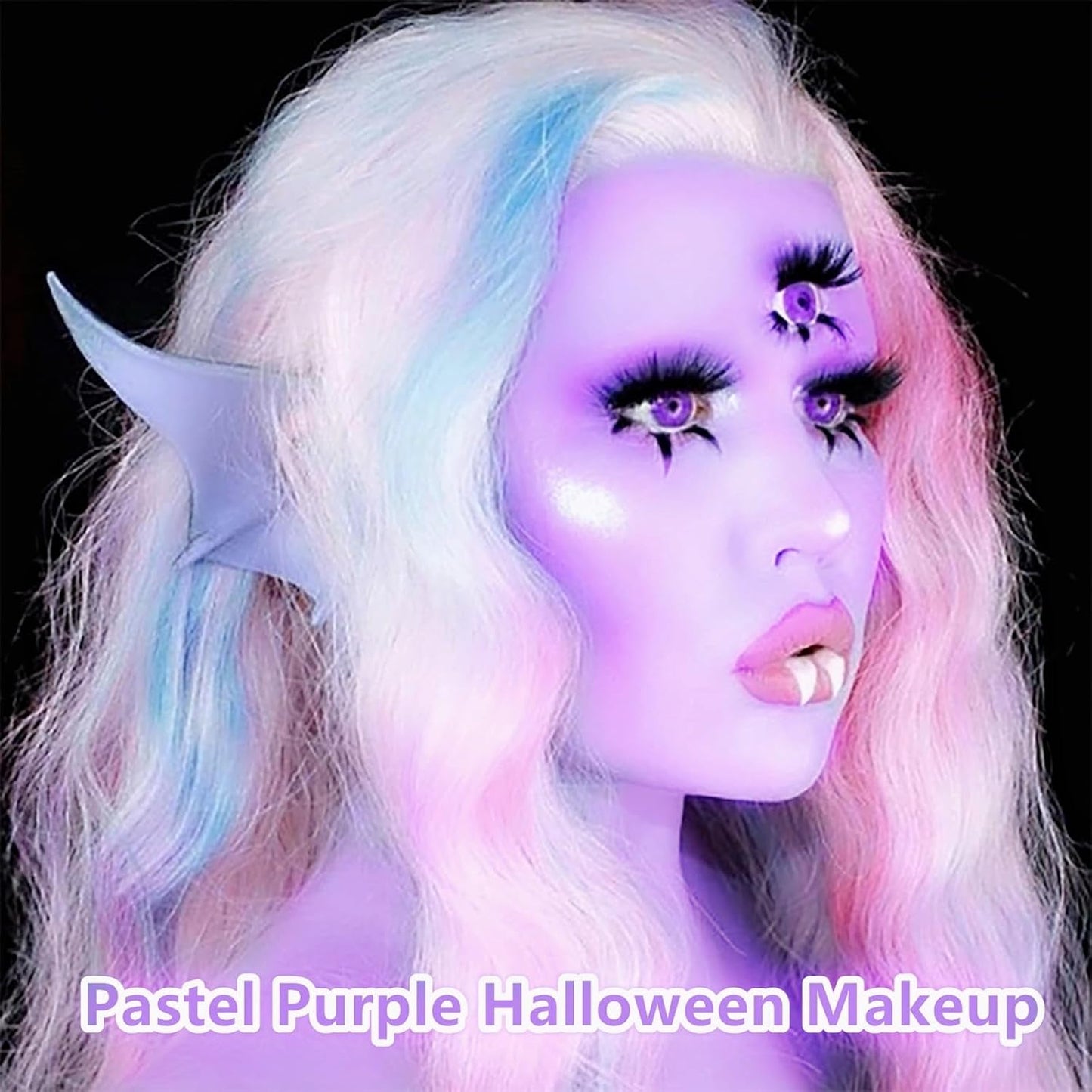 Go Ho Pastel Purple Face Paint Stick,Water Based Cream Light Purple Body Paint Washable,Highly Pigmented,Smooth and Safe for Skin,Halloween Cosplay SFX Ursula Makeup