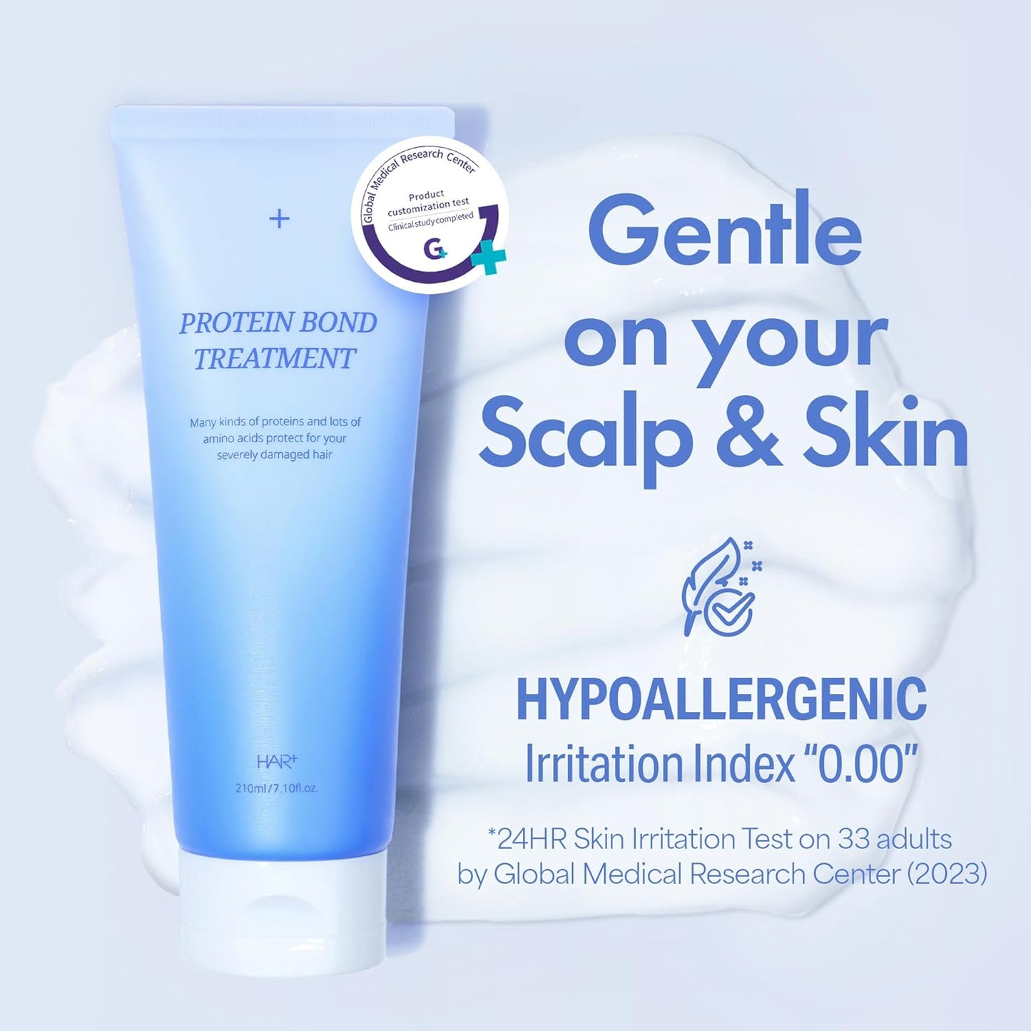 HAIR PLUS Velvet Protein Hair Treatment | Deep Conditioning Hair Mask for Dry Damaged Hair | Hair Moisturizer & Hair Care Products for Women (210ml, 7.1oz)