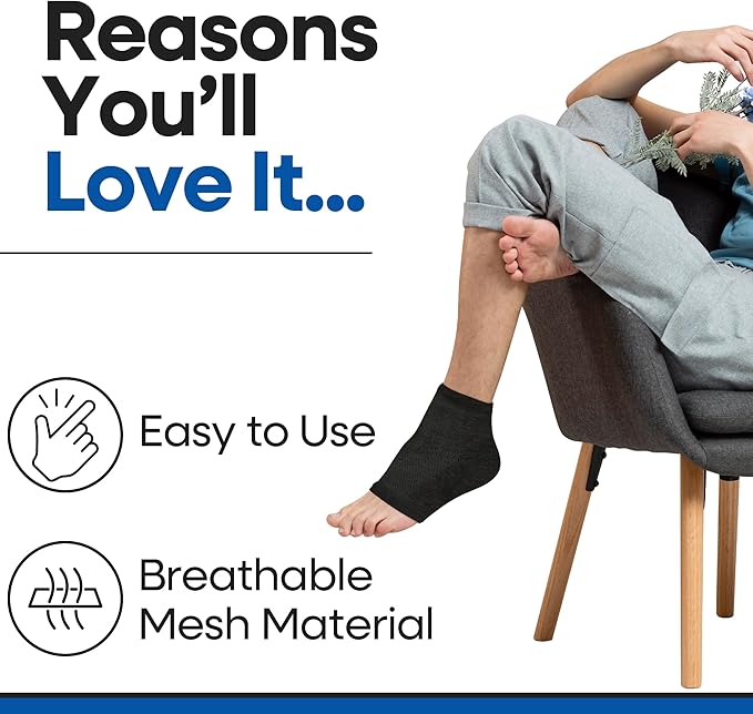 Moisturizing Socks for Men | Cracked Heel Treatment with Aloe Vera | Moisturizer Foot Callus Remover | Aloe Socks for Cracked Heels & Dry Cracked Feet | Lotion Infused Gel Heel Socks (XL - 3 Pairs)