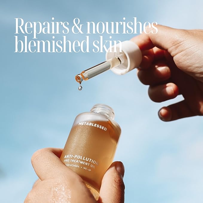 Anti-Pollution Pro Treatment Facial Oil | Bakuchiol + VC-IP | Repairs and Protects Blemished Skin, Restores Firmness & Elasticity. Cruelty-Free, Clean Beauty 1.01 fl. oz