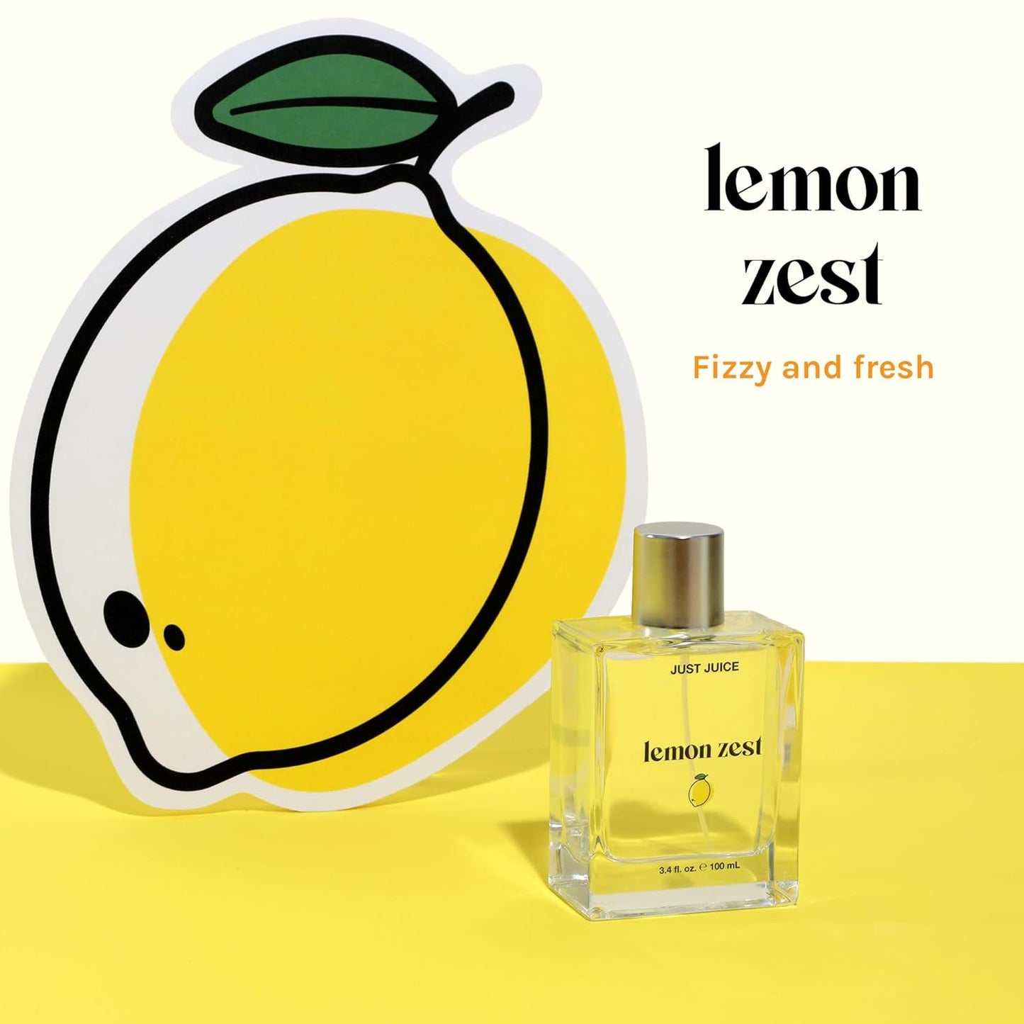 Just Juice Lemon Zest - Bright Fruity Floral Perfume - Lemon, Grapefruit, Mandarin Perfumes for Women and Men - 3.4 oz