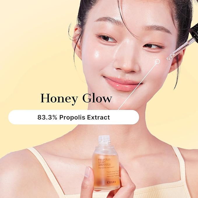 COSRX Propolis Ampoule, Glow Boosting Serum for Face with 73.5% Propolis Extract, 1.01fl.oz/30ml, Hydrating Essence for Sensitive Skin, Fine Lines, Uneven Skintone, Korean Skincare