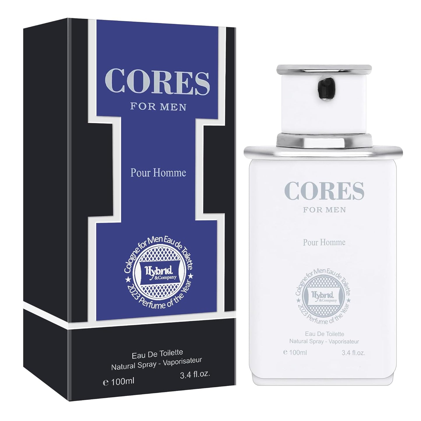 Hybrid & Company Cores For Men Timeless Subtle delicate Scent Perfume Mens Fragrance,3.4 Fl Oz