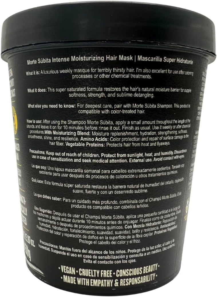 Lola From Rio - Morte Subita - Intensive Treatment Hair Mask For All Types of Dry, Damaged, Frizzy, Chemically Treated Hair 15.87 oz