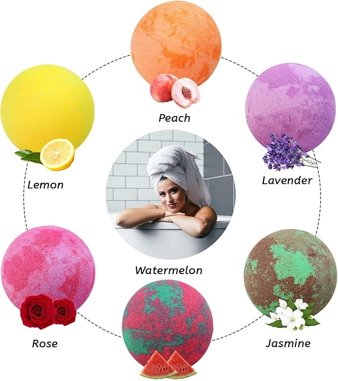 Organic Natural Vegan Colorful Handmade Bath Bombs Essential Oil
