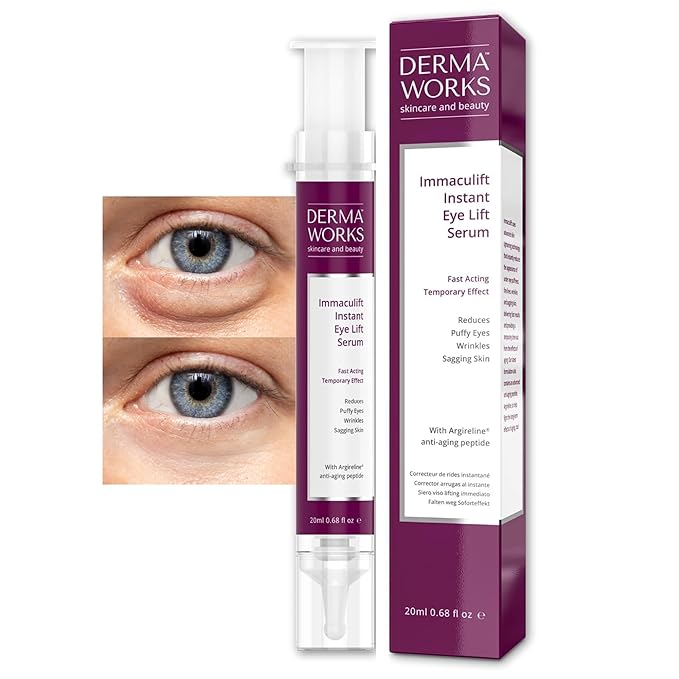 DERMAWORKS Immaculift Instant Tightener – Anti-Aging Cream for Dark Circles, Puffiness & Under-Eye Bags – Lifting & Firming Formula for Wrinkle Reduction – Fast-Absorbing Treatment for Men & Women