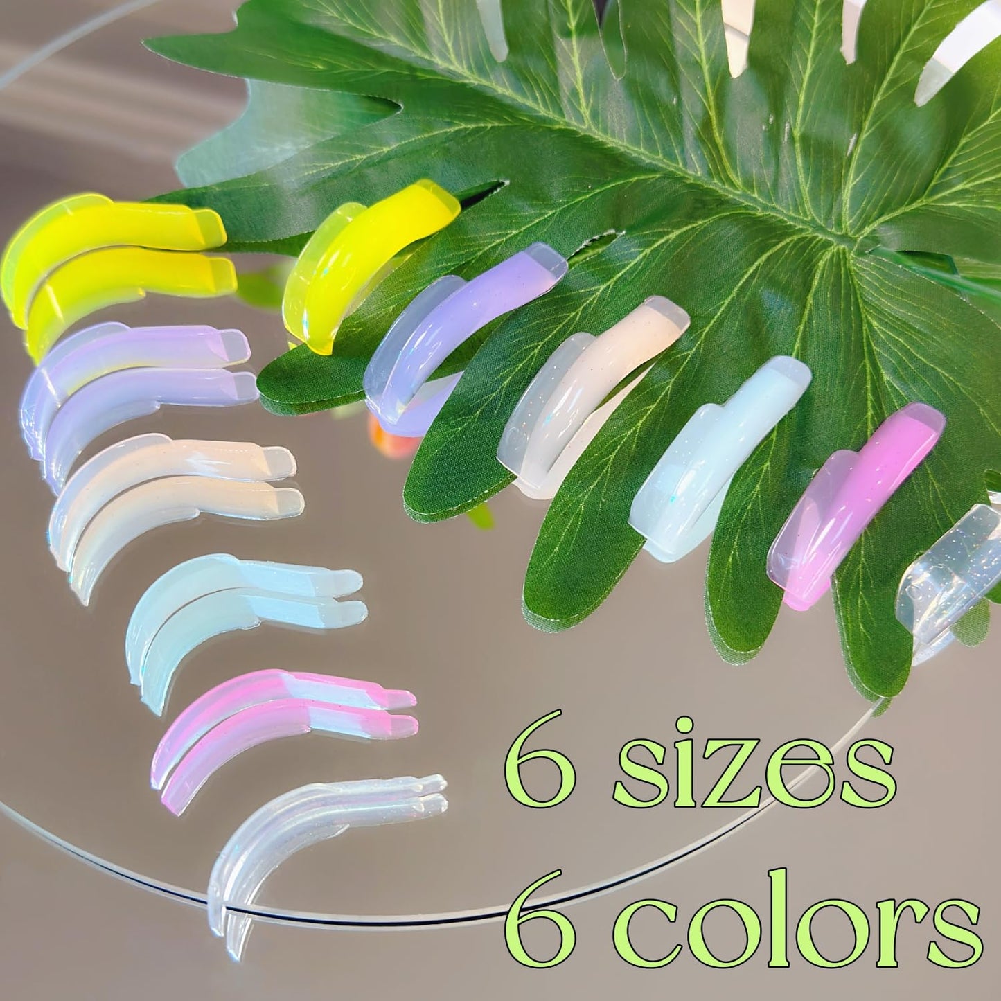 Lash Lift Shields C Curl Eyelash Lifting Shield Natural Curl Lami Lamination Roller Soft Silicone Perm Rod Gel Lash Perming Pad Set For Lash Lift and Tint Lash (Rainbow Cat Eye Shields)