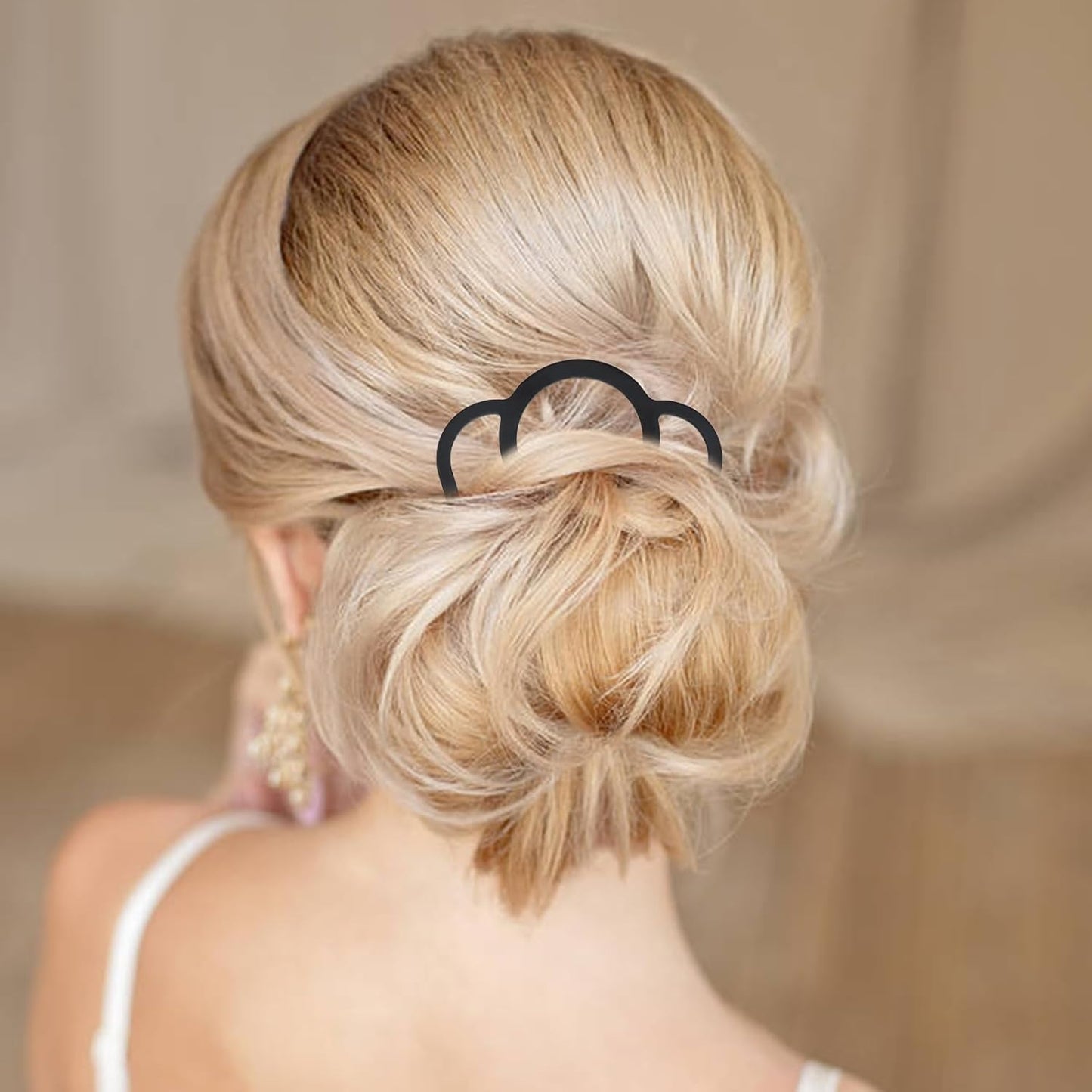 French Hair Pin, 8 PCS Black Hair Pins for Women Metal Hair Side Combs, French Pins Hair, U Shaped Hair Pins for Buns Updos, French Pins Hair Stick Pin Hair Combs for Styling Hairpin Hair Accessories