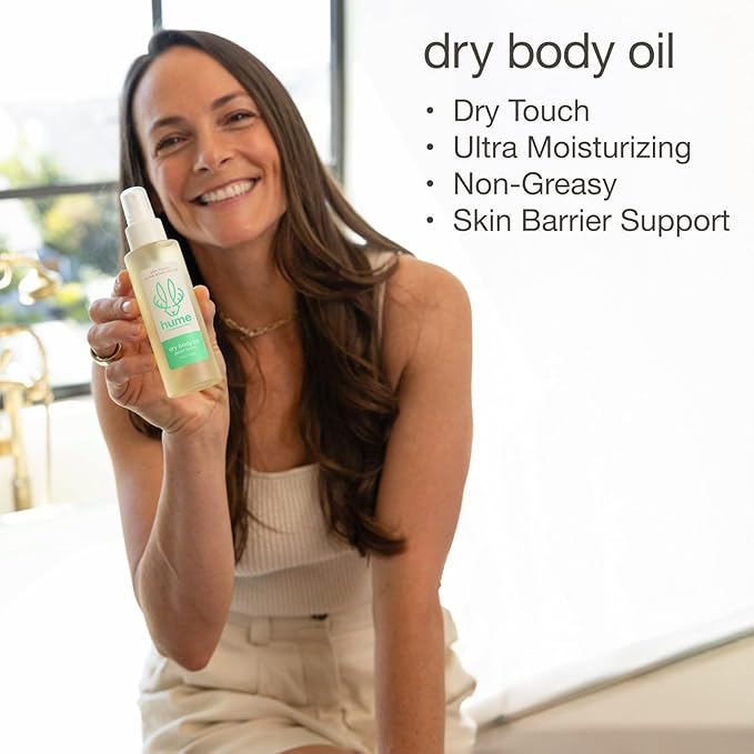 HUME SUPERNATURAL Dry Body Oil Spray - Moisturizing Oil for Dry Skin, After Shower Body Oils for Women and Men, Dry Oil Body Spray, Nourishing, Hydration, Glow, Probiotic, Desert Bloom, 2-Pack