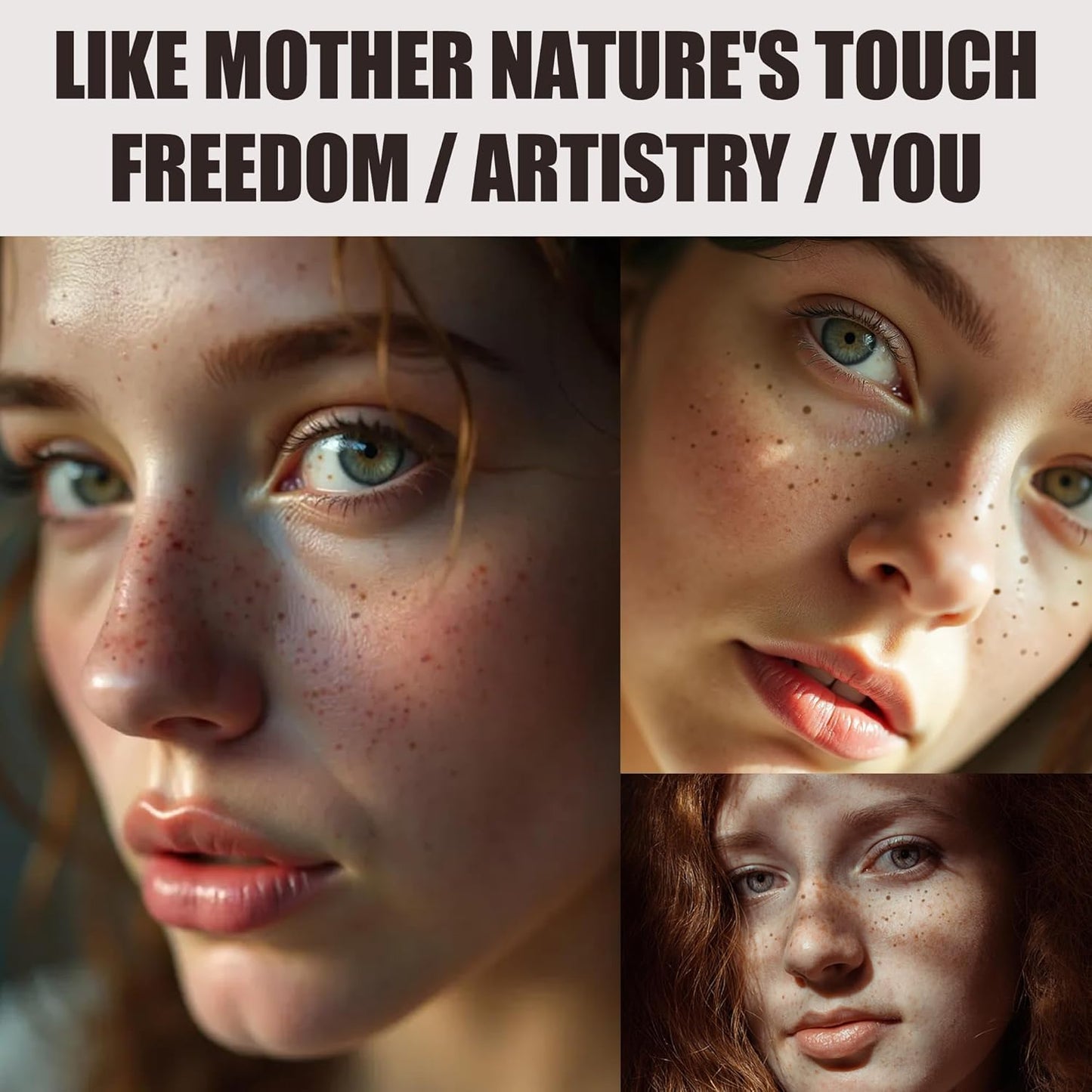 Freckle Pen, Waterproof Natural Lifelike Freckle Maker, Quick-Dry Soft Dot Faux Freckles for Effortless Sun-Kissed Makeup, Light Brown & Natural Coffee (2-Pack)