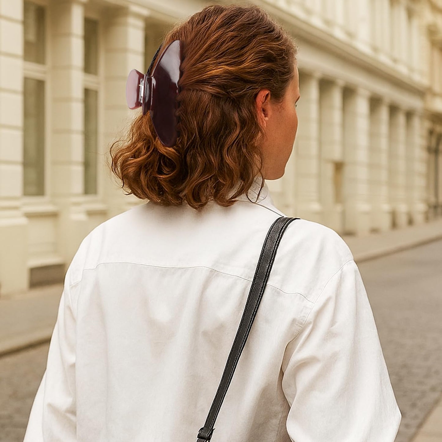 MAORULU Premium Durable Acetate Hair Claw Clips for Women Girls, 4 Inch Large Cute Jaw Clip for Thick or Thin Hair, Vintage Y2K Hair Clips, Dark Brown