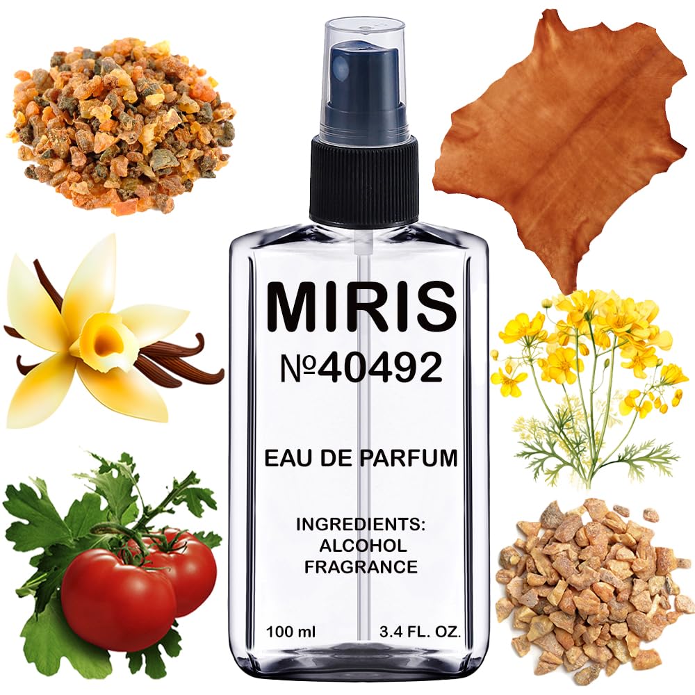 MIRIS No. 40492, Inspired by Italian Leather, Long-Lasting Unisex Eau de Parfum for Women & Men, Spray 3.4 Fl Oz / 100 ml