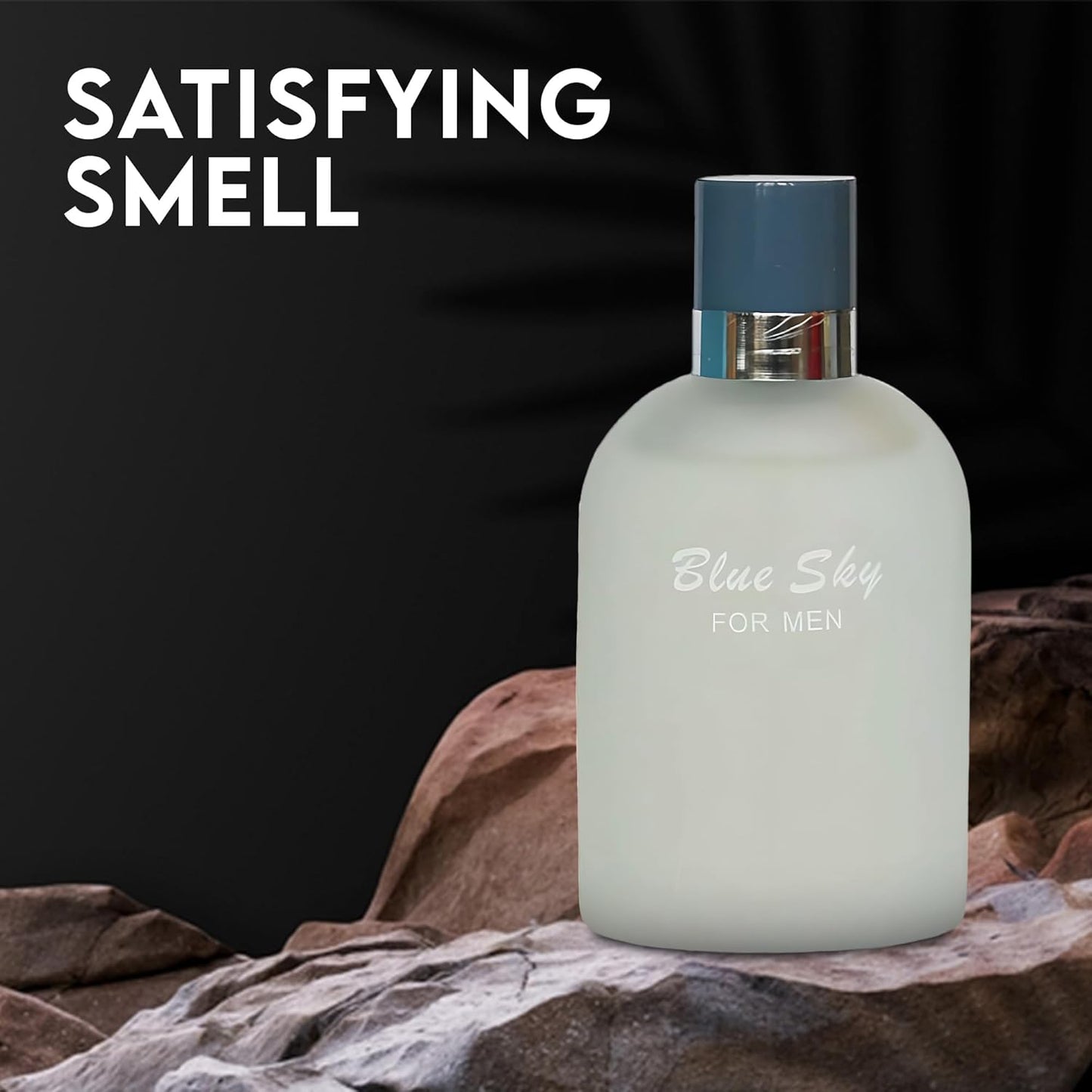 Blue Sky For Men - Aromatic Scents With Finest Oils For Men And Women - Enchanting Fragrance With Fruity, Floral Scent - 3.4oz Bottle Complete With Shiny Suede Pouch