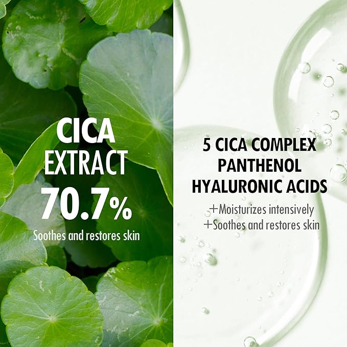 VEGREEN Fragrance-Free Cica Serum | Centella Asiatica Enriched Face Serum for Women & Men | Alcohol-Free Centella Unscented Serum Face Moisturizer | Hydrating Serum for All Skin Types 1.69 fl oz