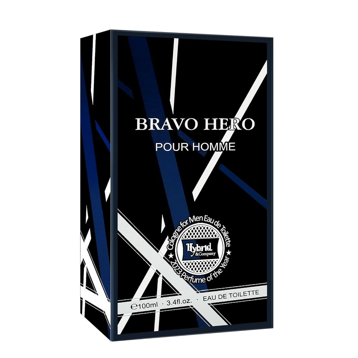 Hybrid & Company Bravo Hero Pour Homme Eau De Toilette Natural Spray Vaporisateur,3.4FL.OZ