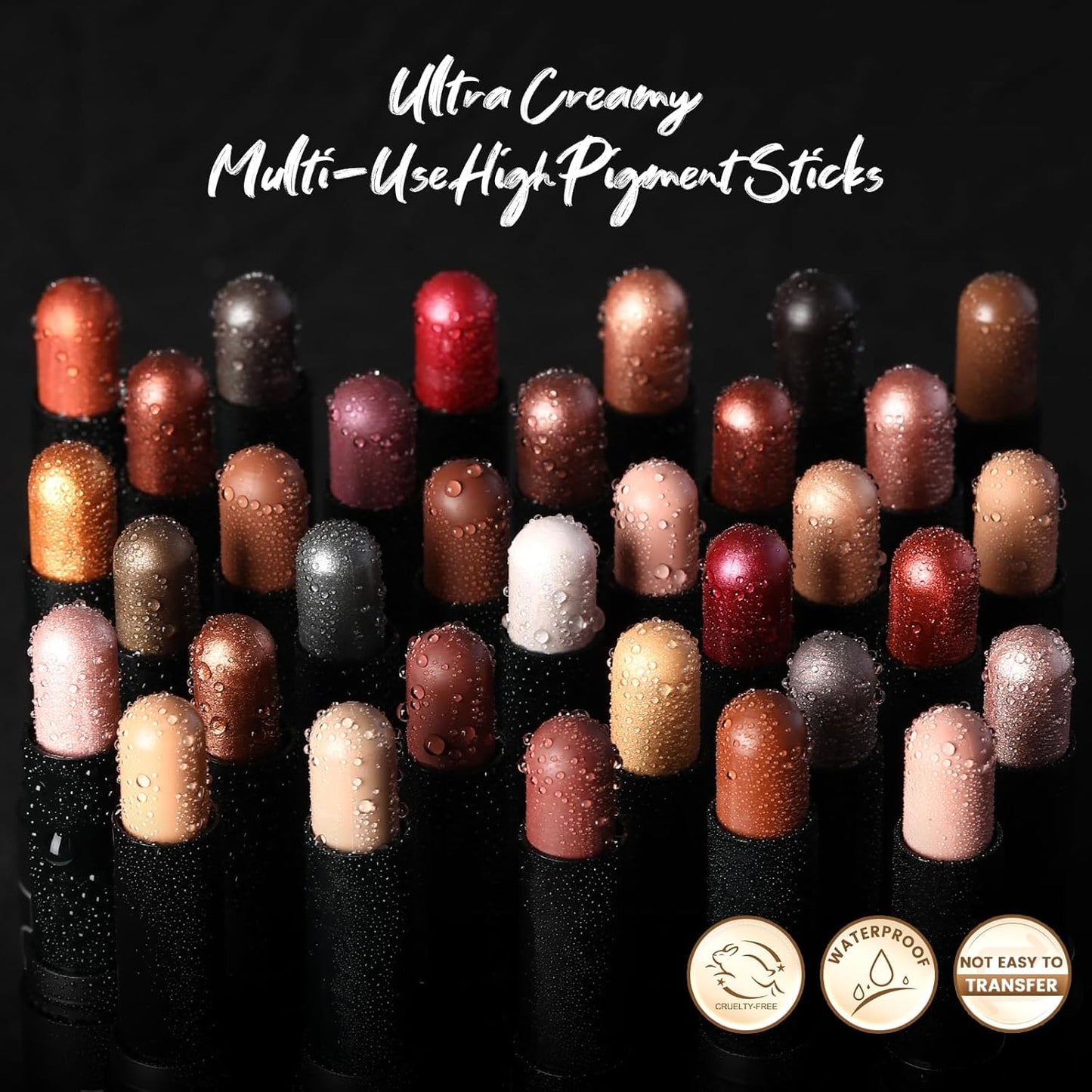 FOCALLURE 3PCS Cream Eyeshadow Stick Sets,Matte and Shimmer Eye Brightener, High Pigmented Crease-proof Pencil,Long Lasting Eye Shadow Highlighter Makeup,Starlight Pink