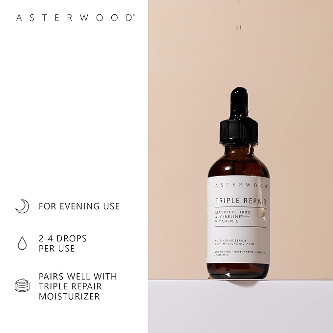 Asterwood Triple Repair Serum (2 oz) + Hyaluronic Acid Eye Serum