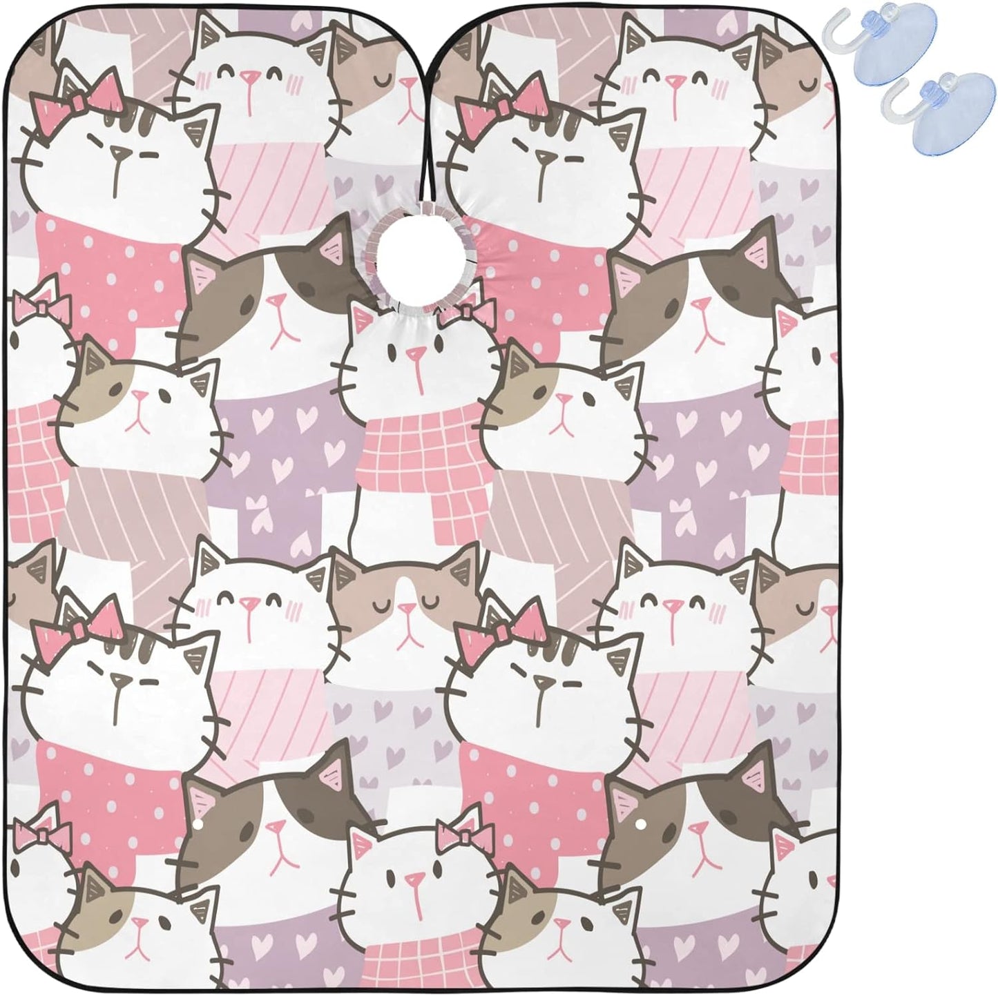 visesunny Professional Barber Cape Polyester Hair Cutting Clippings Catcher Grooming Cape Apron for Shaving Trimming For Men