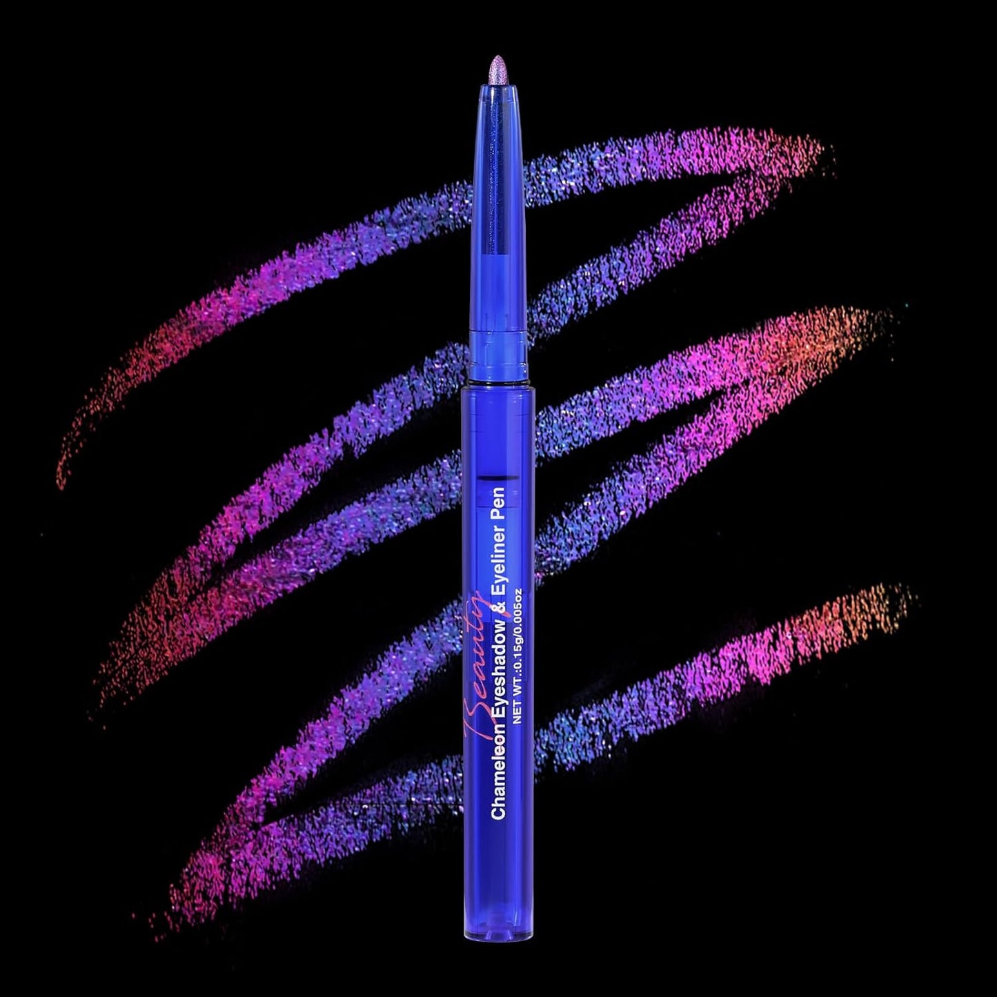 UCANBE Chameleon Eyeshadow & Eyeliner Gel Pencil-Multichrome Shifting Colors Metallic Glitter Eye Makeup,Waterproof Long-Lasting Smudge-Proof Multi-Dimensional Color (Periwinkle Blue to Deep Amethyst)
