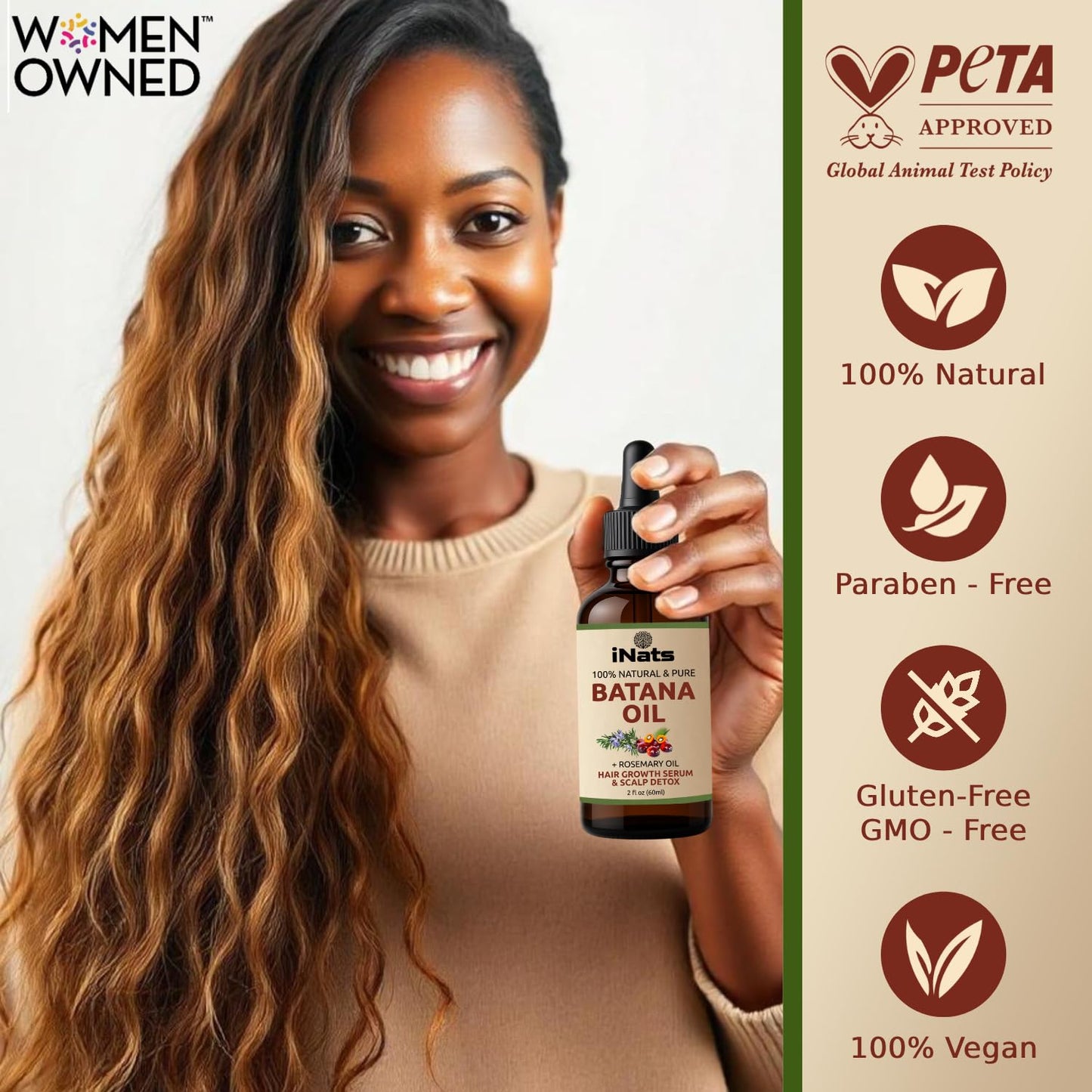 Batana Oil for Hair Growth with Rosemary: Nourish & Detox Scalp for Thicker, Stronger, Longer Hair - Dr. Sebi Recommended, 100% Organic Batana Oil from Honduras - Reduce Hair Loss (2 Fl Oz)