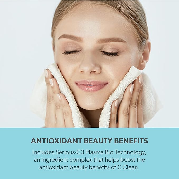 Serious Skincare Vitamin C & Collagen Skin Care Set - Reduce Wrinkles, Brightening - C-Restore Night Cream Moisturizer for Face, Eye Treatment Gel & C Clean Face Cleanser - Deep Hydration C3