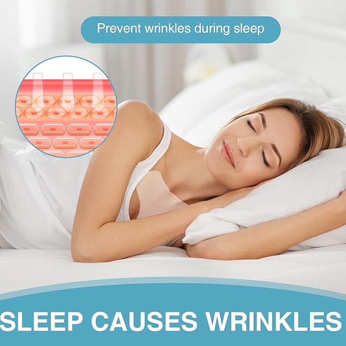 4 Pcs Chest Silicone Anti Wrinkle Pads Reusable,Anti-Wrinkle Patches for Side Sleeping