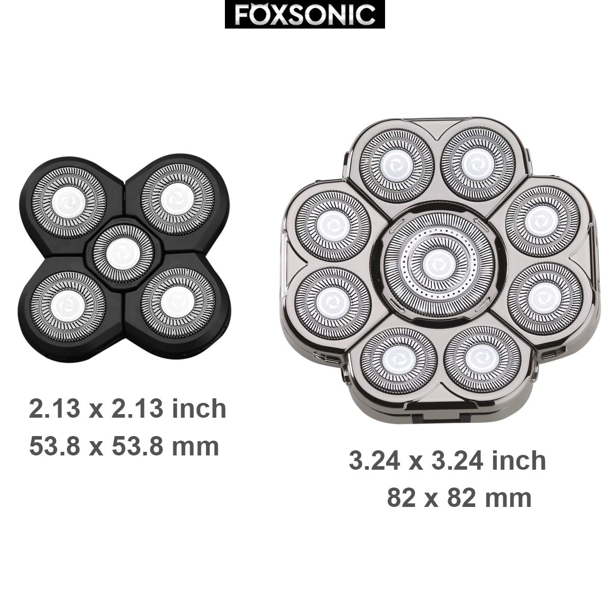 Upgraded 9 Blades Body & Head Shaver for Head Shaver Many Brands 9 Blades Replacement Shaver Head Blade 9 Heads Beard Electric Razor Shaver Head for Blad Men