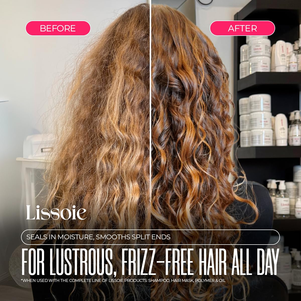 Revitalizing Anti-Frizz Hair Mask 8 fl oz | Deep Conditioner for Dry Damaged Color-Treated Hair | Collagen, Keratin & Coconut Oil | UV Shield | Sulfate-Free, Paraben-Free, Cruelty-Free