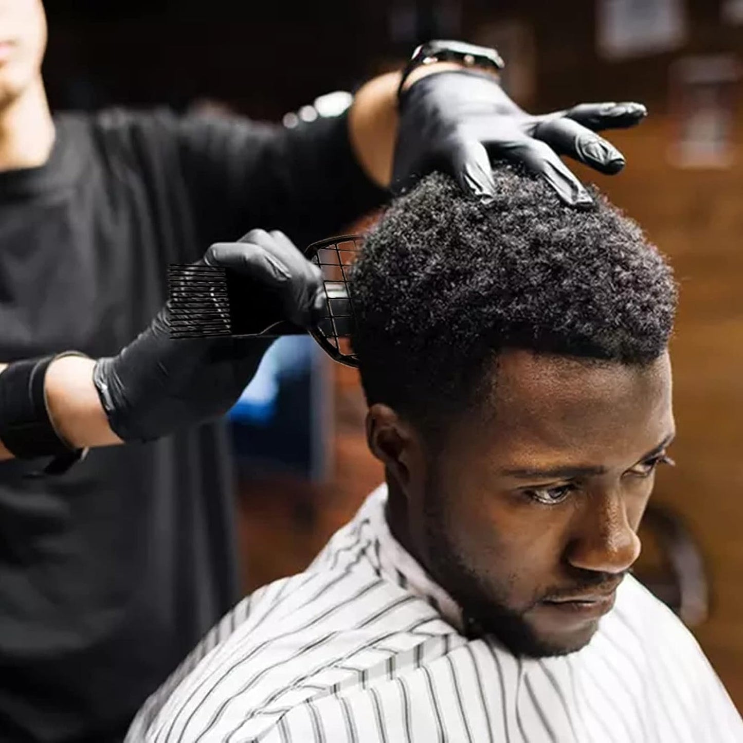 2 Pcs Afro Twist Set: Upgrade Hair Sponge and Comb for Men/Women Curls, Barber & Personal Styling