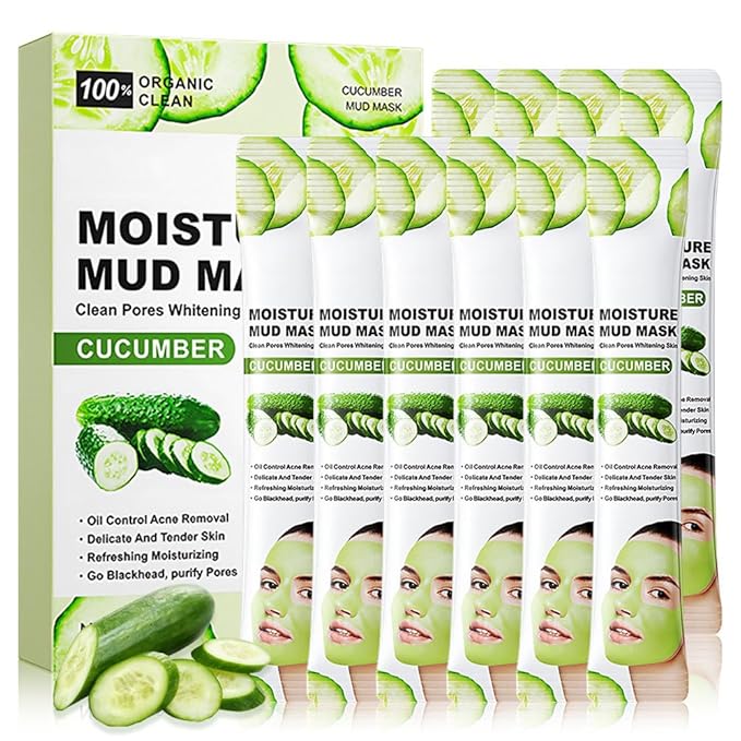 10X Collagen Anti-Aging Sleep Mask – Active Protein Technology – Intensive Hydration, Reduces Sagging & Dullness, Skin Care, Smooth & Whitilight, Cruelty-free (10PCS-Mud Mask-Cucumber)