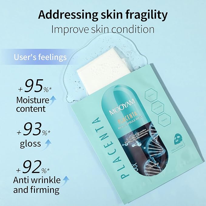 Face Masks Skincare Set for Women,Moisturizing Collagen Facial Masks,Hydrating Hyaluronic Acid Face Mask,Snail Face Mask for All Skin Types,Dry Skin,Oil Skin,Sensitive Skin (6Pack)