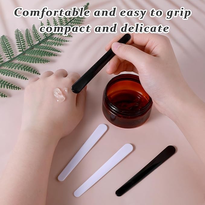 20Pcs Plastic Cosmetic Spatula Plastic Beauty Spoon Reusable Cosmetic Mask Mixing Spoon Spatulas Jelly Mask Spatula Stick Applicator Beauty Facial Tools for DIY Mask Mixing and Sampling