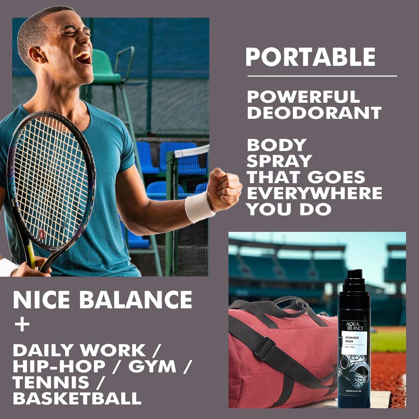 Body Spray for Men, Mens Body Refreshing Spray, Long Lasting, Pack of 3, Each 3.4 Fl Oz, Total 10.2 Fl Oz, Notes of Bergamot, Patchouli, Cedar, Leather