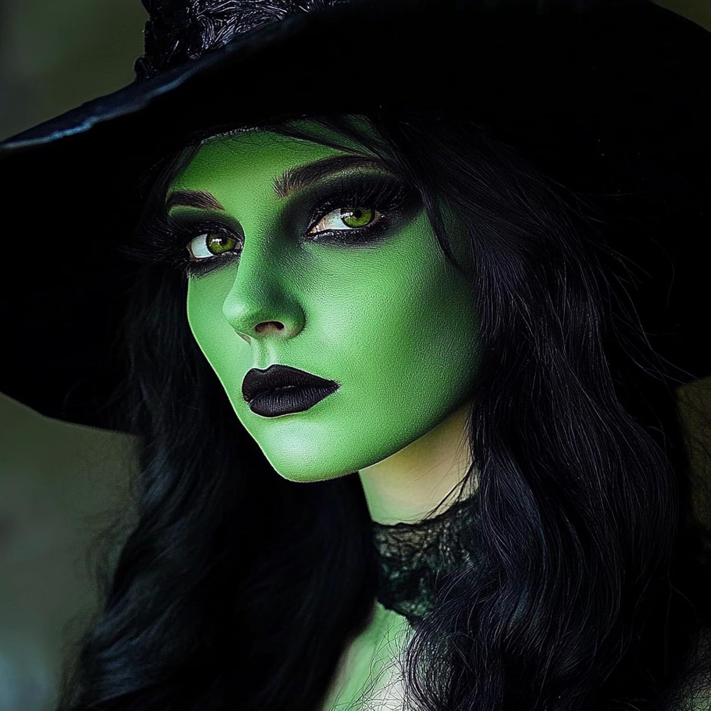 Mysense Amazon Green Face Body Hair Paint Stick,Halloween Elphaba Witch Gamora Costume Makeup,Water Based Washable Temporary Hair Color,St Patricks Day Outfit Accessories for Adults and Kids,0.5oz