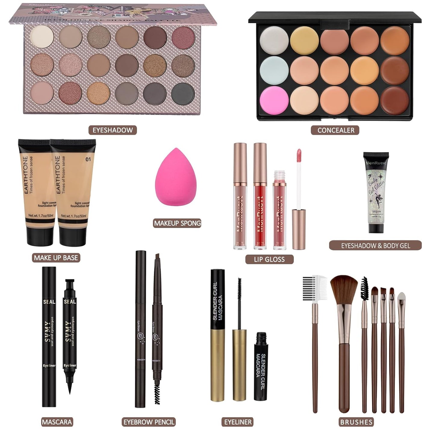 Makeup Kits for Teens Girls Makeup set for Women Makeup Set for Teenager Eyeshadow Primer Makeup Set Gift for Teens Women Full Kit Girls
