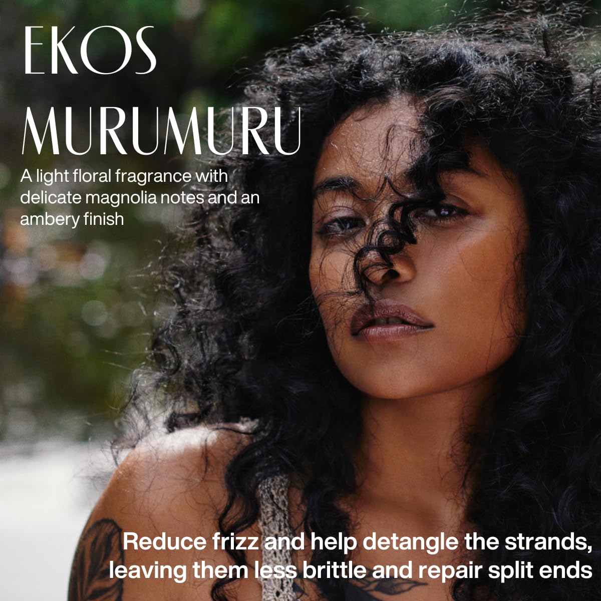 Natura - Ekos Murumuru Anti-Damage Leave-In - Reconstructs Hair Fiber, Reduces Frizz, Detangles, and Repairs Split Ends, Vegan, Not Tested On Animals, Unisex, For Frizzy Hair - 5 fl oz (150ml)